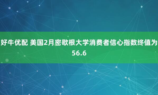 好牛优配 美国2月密歇根大学消费者信心指数终值为56.6