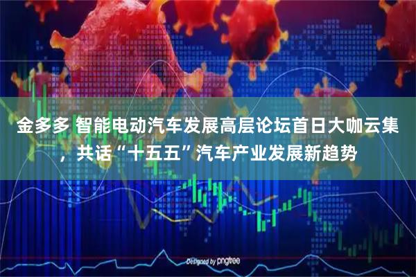 金多多 智能电动汽车发展高层论坛首日大咖云集,共话“十五五”汽车产业发展新趋势