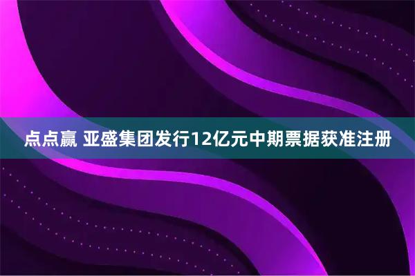 点点赢 亚盛集团发行12亿元中期票据获准注册