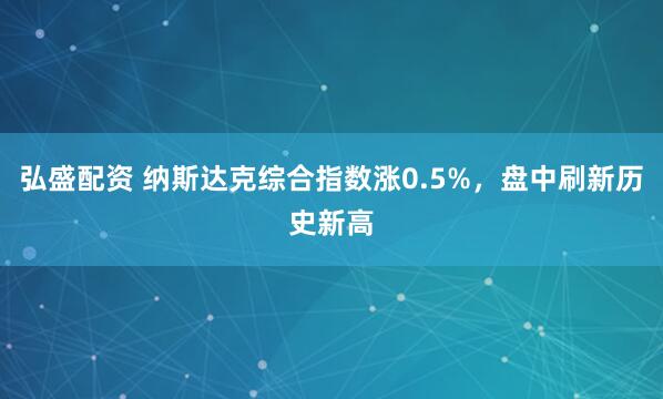 弘盛配资 纳斯达克综合指数涨0.5%，盘中刷新历史新高