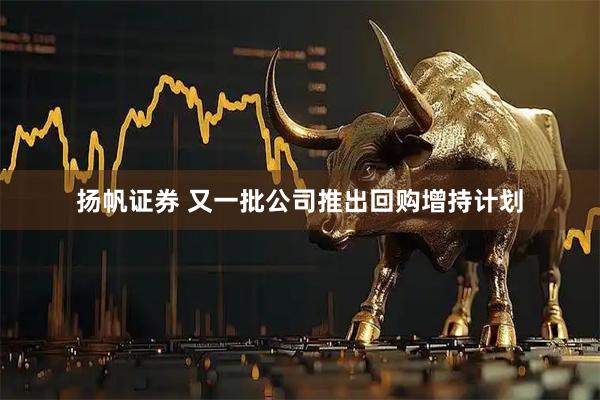 扬帆证券 又一批公司推出回购增持计划