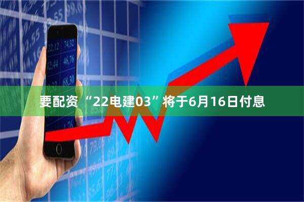 要配资 “22电建03”将于6月16日付息