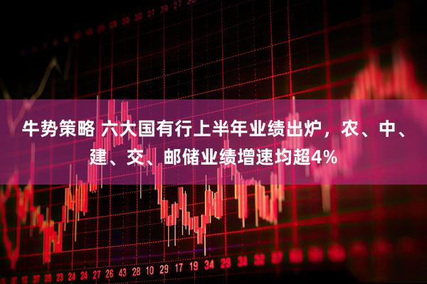 牛势策略 六大国有行上半年业绩出炉，农、中、建、交、邮储业绩增速均超4%