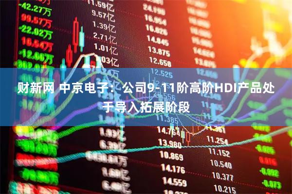 财新网 中京电子：公司9-11阶高阶HDI产品处于导入拓展阶段